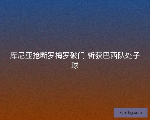 库尼亚抢断罗梅罗破门 斩获巴西队处子球