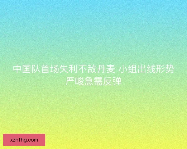 中国队首场失利不敌丹麦 小组出线形势严峻急需反弹 中国队首场失利不敌丹麦 小组出线形势严峻急需反弹
